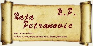 Maja Petranović vizit kartica